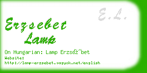 erzsebet lamp business card